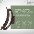 thumbnail image 2 of Parcelona French Slim Medium Shell Celluloid Jaw Hair Claw Clip for Women, 2 of 7