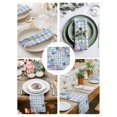 thumbnail image 3 of Watercolor Flowers Cloth Napkins Set of 4 Reusable Dinner Napkins, Spring Floral Butterflies Blue Plaid Cocktail Napkin Washable Table Napkins for Wedding/Holiday Party/Baby Shower 20"x20", 3 of 7