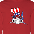 thumbnail image 4 of Inktastic 4th of July Patriot Shark Long Sleeve T-Shirt, 4 of 5