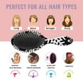thumbnail image 7 of Black Christmas Snowflake Pattern Hair Brush,Girls Detangling Hair Brush,Glide Through Tangles with Ease for Wet & Dry Hair,8.8"X2.8", 7 of 7