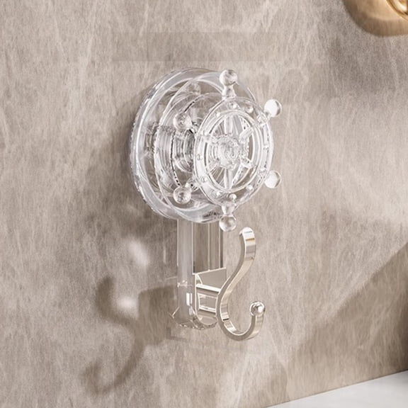 Suction Cup Hooks Heavy Duty,Strong Suction Hanger for Wreath,Shower,Window & Glass Door.Waterproof Outdoor Hooks for Bathroom Wall Hanging - Removable,No Drilling,2.83x4.72 inch (Clear)