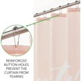 thumbnail image 4 of Decorative Never Stop Dreaming - Easy Care Fabric Shower Curtain with Reinforced Buttonholes, for Bathroom Showers, Stalls and Bathtubs, Machine Washable - 72" x 72" - White/Light Pink/Blush, 4 of 6