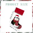 thumbnail image 4 of Apeya Kids Christmas Stocking 3D Plush Fox Penguin Santa Reindeer Character Red Cuff for Fireplace Hanging Holiday Decor Family Gift Home Decoration, 4 of 5