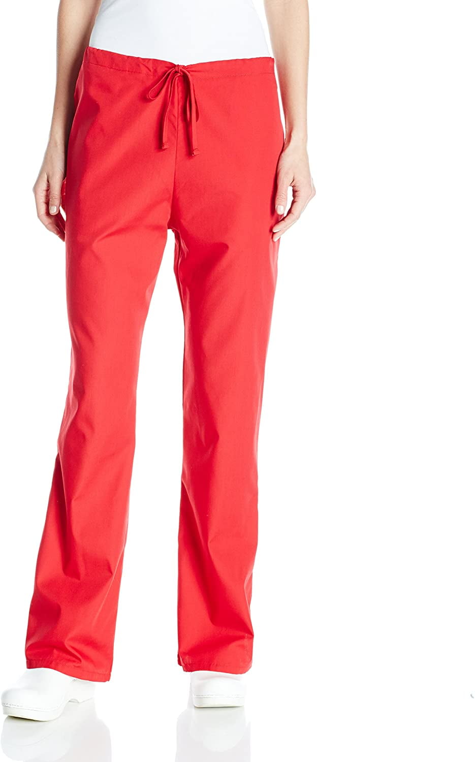 red flare leg pants