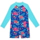 thumbnail image 1 of Odeerbi 4-12 Años Trajes de Baño de Manga Larga Con Lycra Para Niñas Traje de Baño de Una Pieza Para Entrenamiento En Verano Traje de Baño Hawaiano de Surf Con Estampado Floral, 1 of 9
