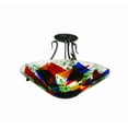 thumbnail image 6 of Meyda Tiffany 112377 Metro Fusion 2 Light 18" Wide Semi-Flush Bowl Ceiling Fixture - Black, 6 of 7