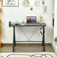 thumbnail image 3 of Topbuy Gaming Desk Y-Shaped Computer Table w/Cup Holder & Phone Slot for Home Office Black, 3 of 7