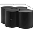 thumbnail image 3 of Meridian Furniture Dimple 4 Piece Black Iron Metal Coffee Table, 3 of 5