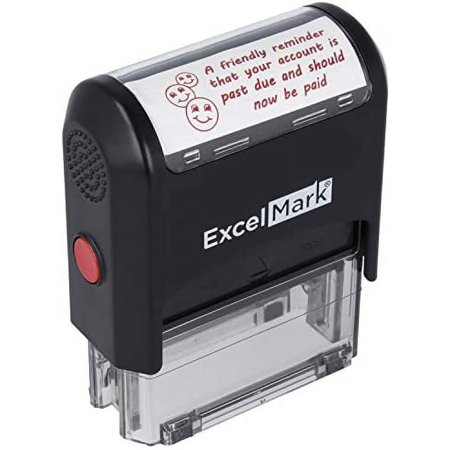 Friendly Reminder Past Due - Self Inking Bill Collection Stamp in Red Ink