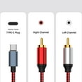 thumbnail image 3 of USB C una 2 RCA Cable de Audio Tipo C Macho una 2 RCA Macho Cable de Audio para Tablet Altavoz Amplificador TV, 1M, 3 of 5