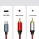 thumbnail image 3 of USB C una 2 RCA Cable de Audio Tipo C Macho una 2 RCA Macho Cable de Audio para Tablet Altavoz Amplificador TV, 1M, 3 of 5