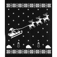thumbnail image 4 of Old Glory Mens Flying Santa Sleigh Ugly Christmas Sweater Long Sleeve Sweatshirt, 4 of 6