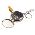 thumbnail image 1 of Cenicero circular de bolsillo portátil de acero inoxidable, 2 uds., llavero con apagador de cigarrillos, 1 of 4