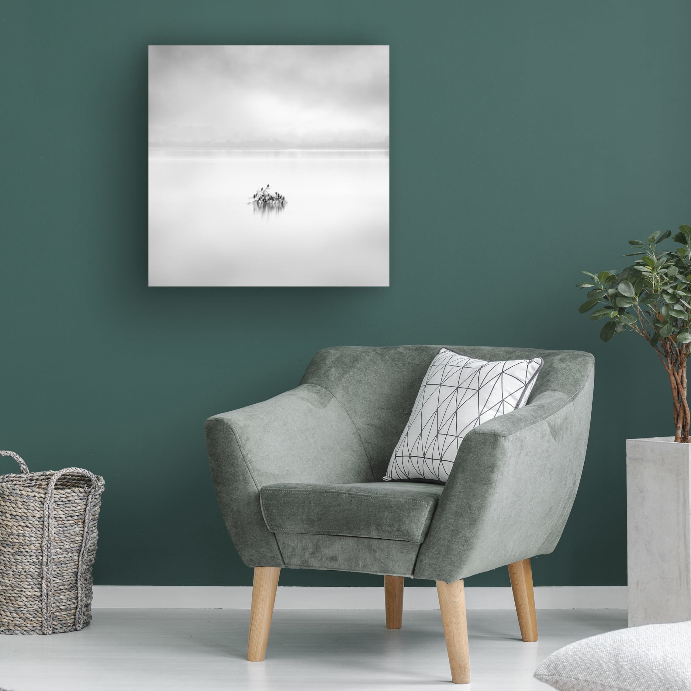 Canvas Wall Art - George Digalakis 'Koroneia Lake 005' Wall Art for Living Room, Bedroom, or Office D?cor by Trademark Fine Art - 35 x 35 Inches