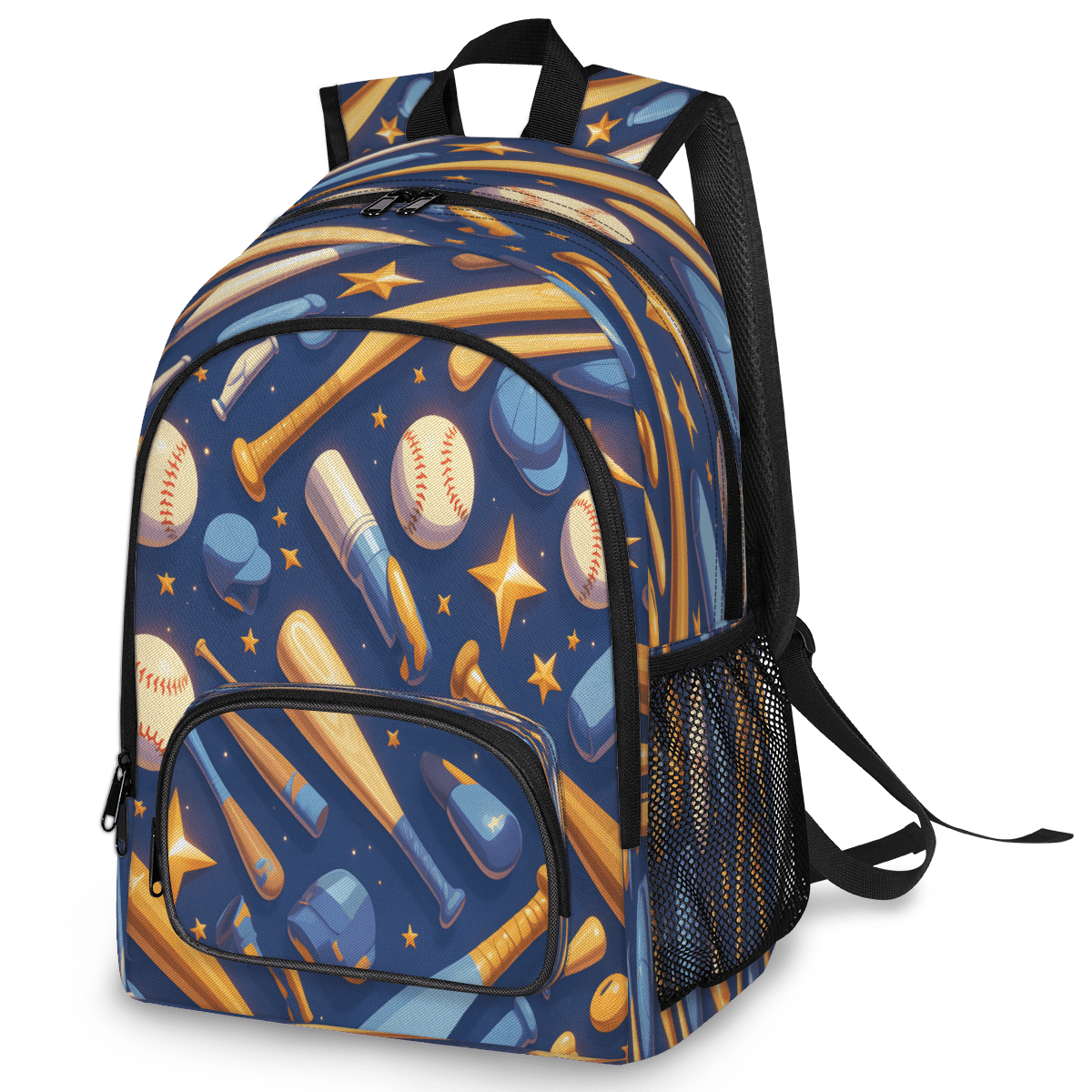 Herdesigns Baseball Bat Laptop Backpack for Women Men, 18.3 Inch Star Large Computer Backpacks Fashion Teacher Nurse Bag Casual Daypack for Work Travel