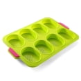 thumbnail image 1 of 8 rejillas molde de silicona forma ovalada DIY perforado pastel hornear molde cocina herramienta para hornear verde, 1 of 10