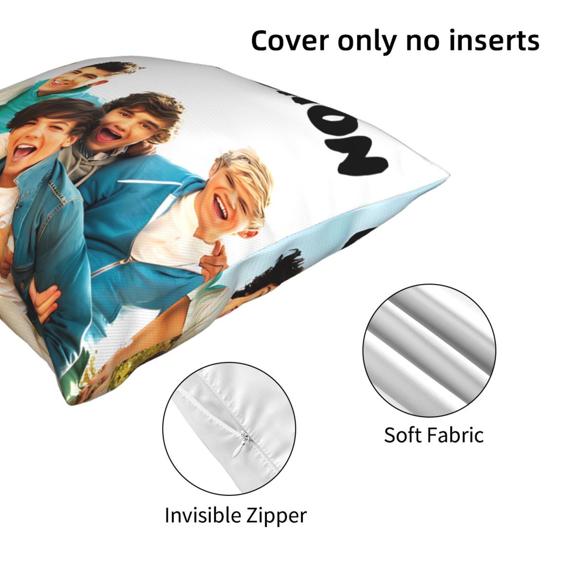 One Direction 1d Throw Pillow Covers Cozy Square Throw