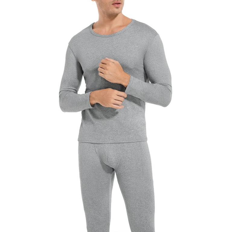 Fleece Lined Base Layer Pajama Set Cold Weather Long Johns Thermal