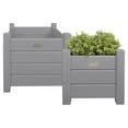 thumbnail image 2 of Esschert Design Square Planters, Gray, Set of 2, 2 of 2