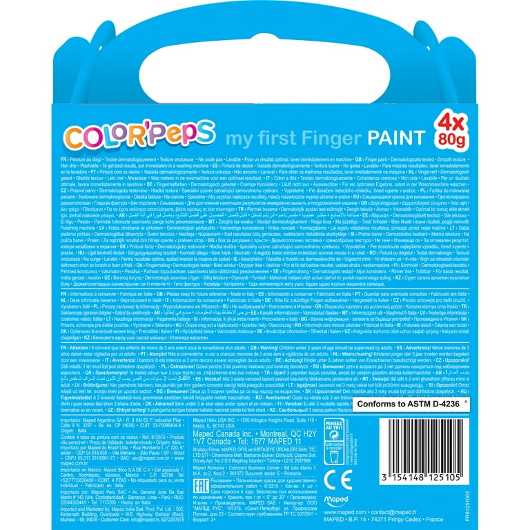 Jar Melo 10 Colors Finger Paint for Toddlers,Washable,Non Toxic,Safe Kids  Art Paint