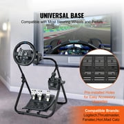 SKYSHALO Foldable Racing Steering Wheel Stand for Logitech Thrustmaster, Black