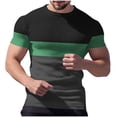thumbnail image 6 of Bxsruta Men'S Loose Fit Elastic Print T-Shirt with Round Neck and Short Sleeve for Casual Spring and Summer Wear, XL, 6 of 7