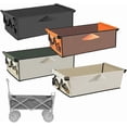 thumbnail image 4 of 600D Oxford Cloth Wagon Cart Liner with Convenient Side Handles for Daily Use and Storage (Brown), 4 of 5