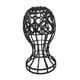 thumbnail image 3 of Soporte para cabeza de peluca, soporte para peluca corta y sombrero, portátil, multifunción, para exhibición de pelucas Negro gris, 3 of 9