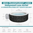 thumbnail image 3 of SaluSpa Hollywood AirJet Inflatable Circle Hot Tub Spa with Color-Changing LED Lights 4-6 Person with Pump #P08411, 3 of 10