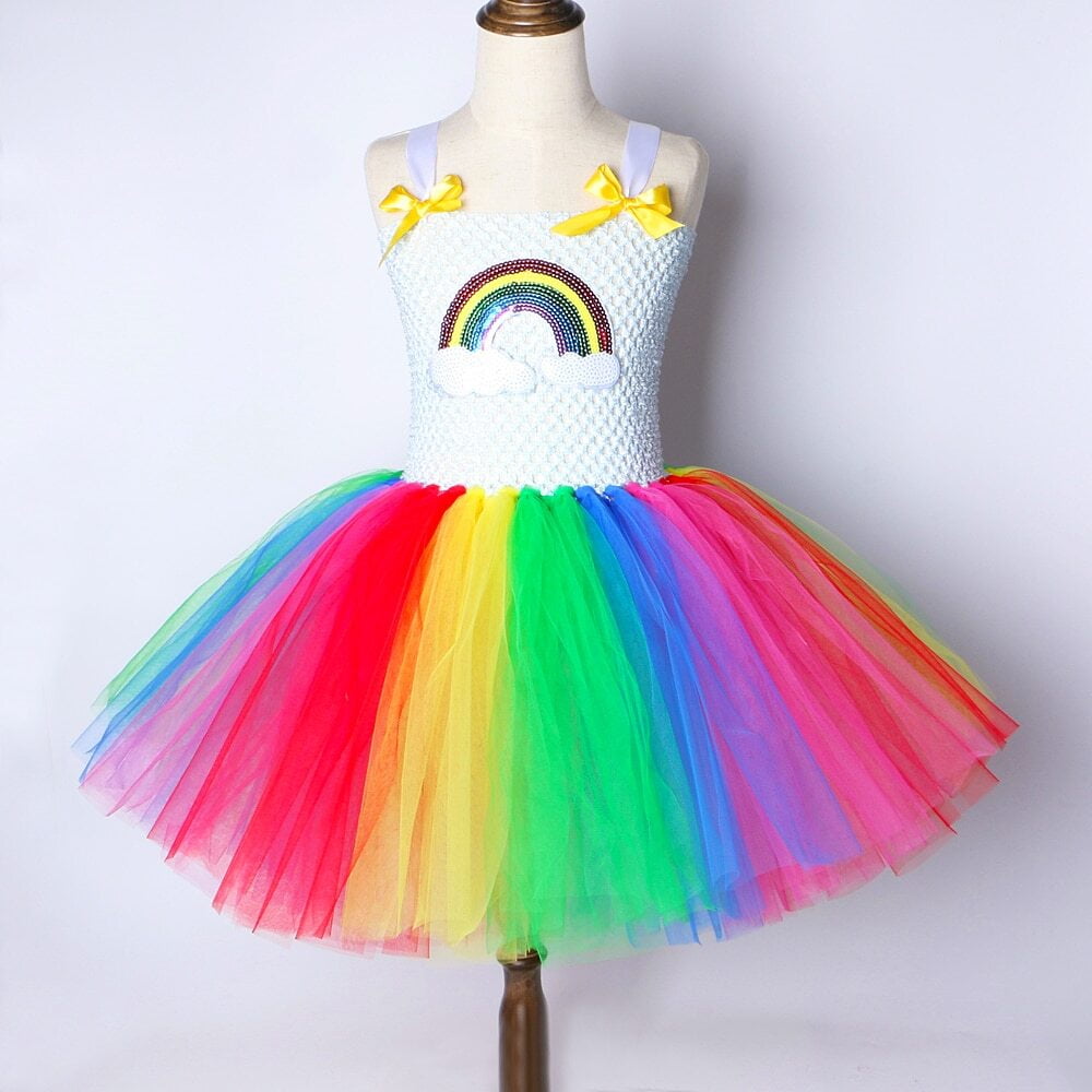 Vestido Tutu De Arco Iris Arcoiris Tutu De Colores Para Mujeres