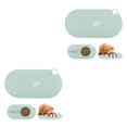 thumbnail image 1 of kurtrusly Food Grade Silicone Bowl Mat High Protection Easy To Clean Wide Application Cats Bowl Mat 2Set, 1 of 6