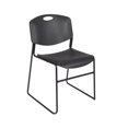 thumbnail image 3 of 84" x 24" Kobe Mobile Training Table- Maple & 3 Zeng Stack Chairs- Black, 3 of 5
