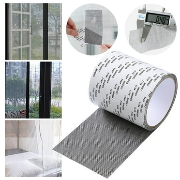 Window Screen Repair Tape,  Strong Adhesive & Waterproof Tape Fiberglass Covering mesh, Repair for Window Screen and Screen Door tears Holes
