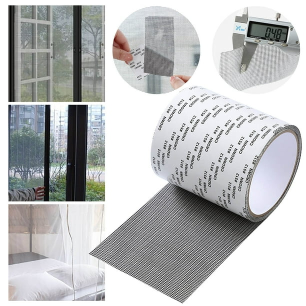 Fiudx Cinta Autoadhesiva para Reparación de Mosquiteros, Resistente, Duradera, Fácil de Aplicar, Multiusos, para Puertas y Ventanas de Casa, 10 Cm X 200 Cm.