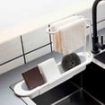 thumbnail image 1 of Back to School! mtvxesu Over the Toilet Storage Shelf, Kitchen Sink Faucet Storage Sink Hanger Faucet Rack Clip Rag Bathroom Kitchen Storage Shelf with Doors Shelf Storage School Savings, 1 of 9