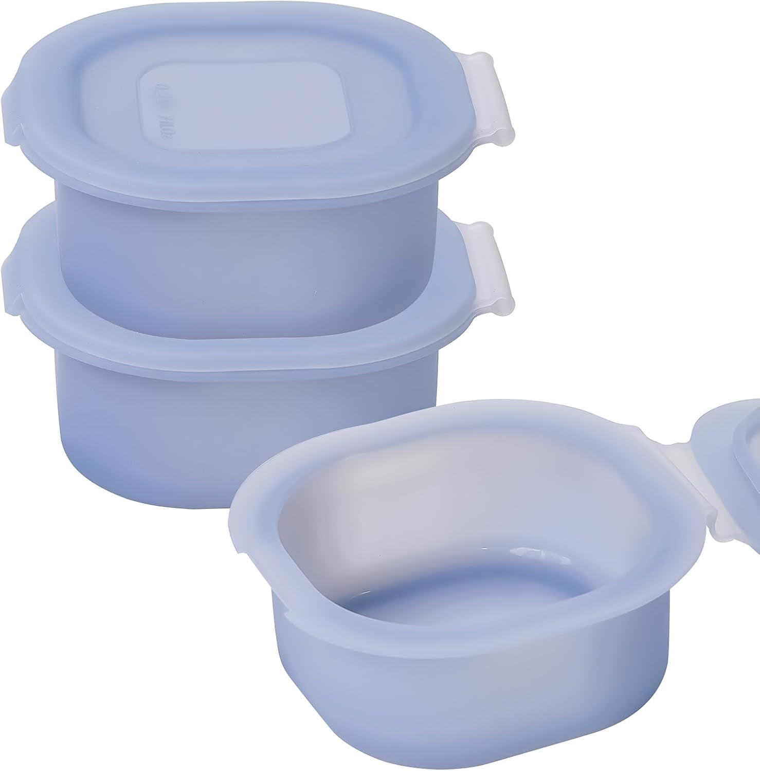 6 Pack Silicone Microwave Egg Cooker Air Fryer Egg Pan Individual Eggwich Egg Bites Molds for Oven Microwave - Blue