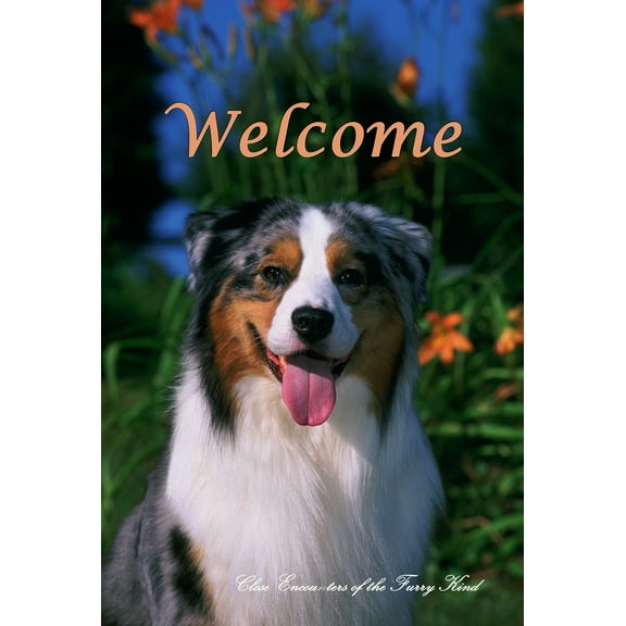Australian Shepherd - Best of Breed CEFK Welcome Photo House Flag