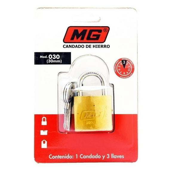 Candado de Hierro MG 30 mm