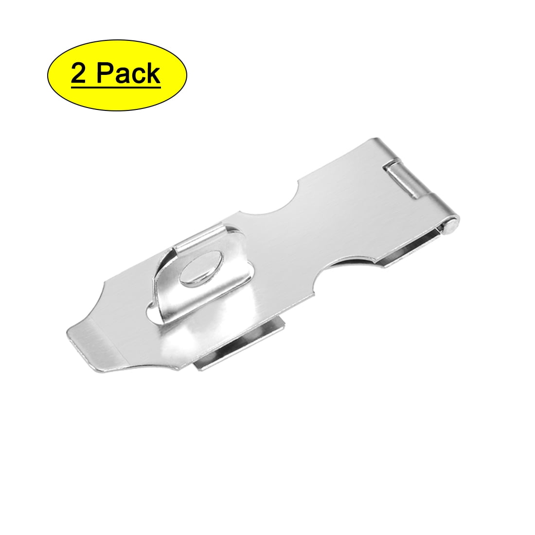 Uxcell Hasp Staple Padlock Latch,100mm Length,Stainless Steel Furniture Cupboard Door,2pcs