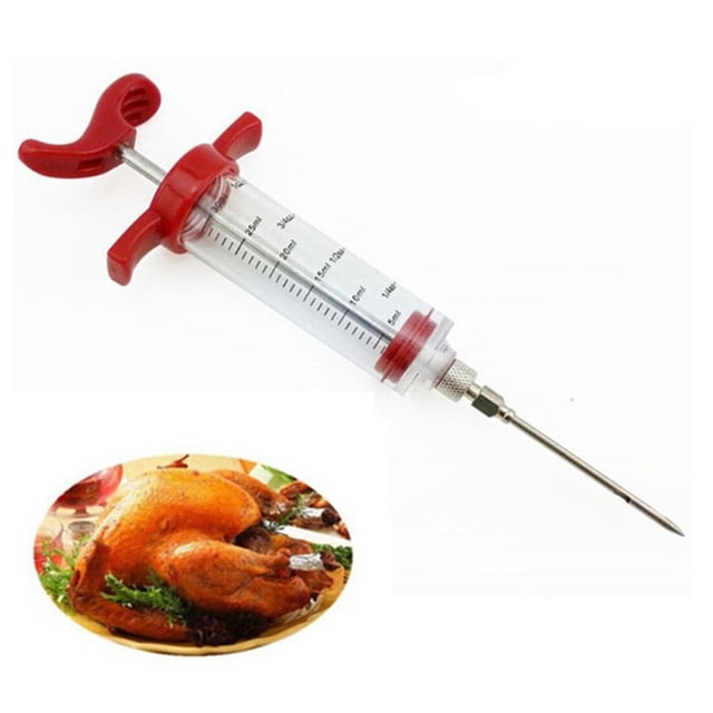 Yeacher Meat Injector Syringe Marinade Turkey Seasoning Injector Syringe With Scales