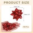 thumbnail image 2 of Uxcell Mini Star Gift Bows, 100 Count Small Laser Bows Red, 2 of 6