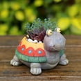 thumbnail image 5 of Mini Turtle Planter Pot | Resin Succulent & Bonsai Flower Pot with Drainage Hole | Small Desktop Plant Pot for Home Office Desk Decoration, 5 of 6