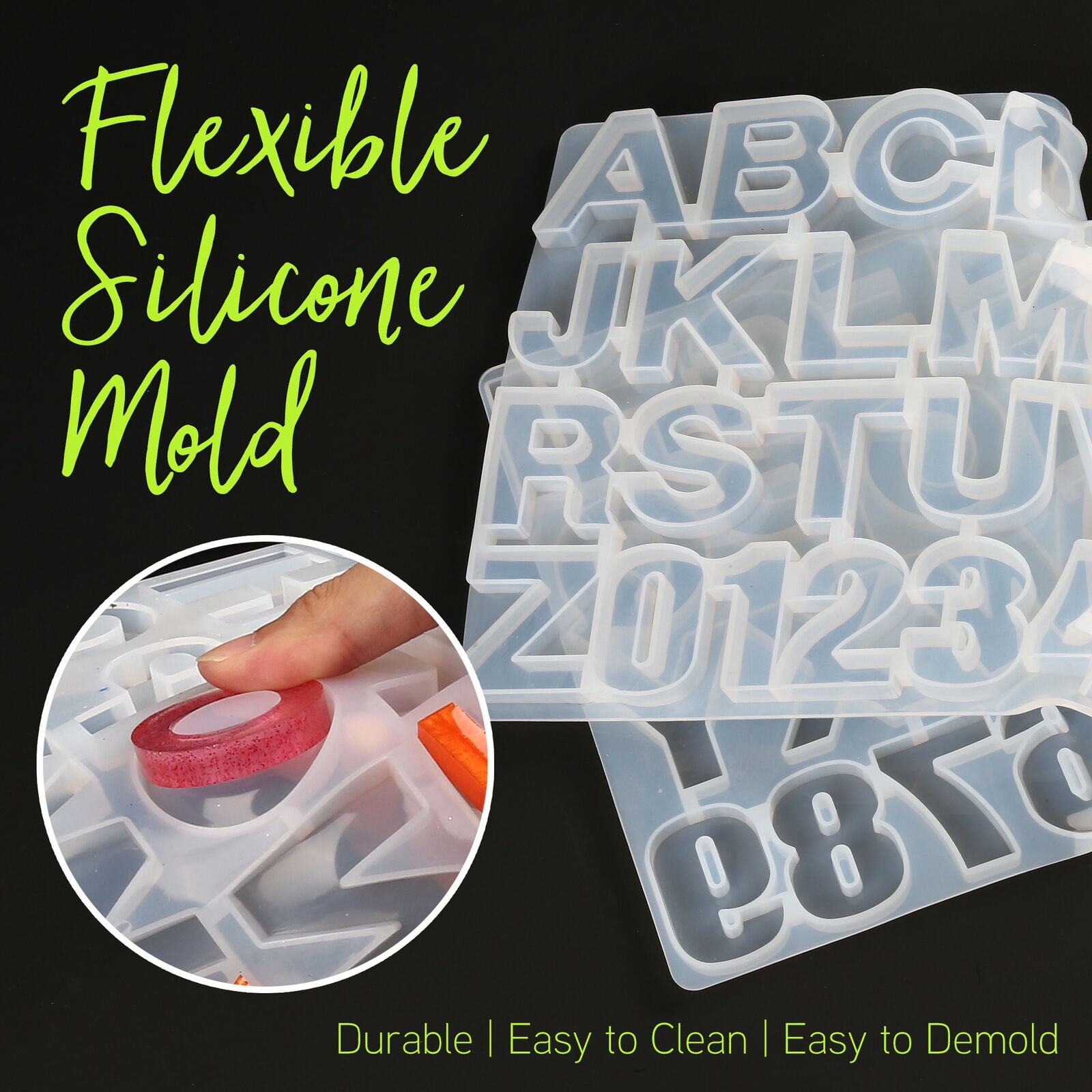 Extra Large Silicone Letter Molds Resin