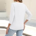 thumbnail image 5 of Delayuji Women's Long Sleeve Cardigan Button Down Solid Color Fashion Casual 3/4 Sleeves Cardigans Sweater For Women, 5 of 7