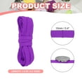 thumbnail image 2 of Uxcell Flat Drawstring Cord Replacement Soft Cotton Hoodie String Cord Roll Purple 10mm x 5 Yd, 2 of 6