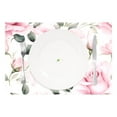 thumbnail image 2 of Roses Flowers 4 PCs Placemats Set Linen Non-Slip Table Mat Rectangular Washable for Dining Kitchen Party 12"x18", 2 of 8