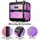 thumbnail image 5 of Byootique Rolling Makeup Train Case 3-Piece Cosmetic Organizer Kit Trolley Organizer Travel Case Lockable Salon Barber Case Traveling Cart Trunk with Wheels for Makeup Artist Trave Nail,Mermaid Pink, 5 of 9
