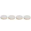 Pfaltzgraff Studio Set of 4 Round Marble Coasters With Gold Trim