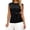 Black, variant on Bow Tie Front Asymmetrical Short Sleeve T Shirt Slim Fit Basic Top For Casual Wear plus Size Womens Turtleneck Long Sleeve