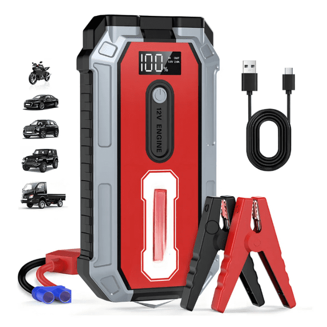 Arrancador De Bateria Portátil Modelo Rojo